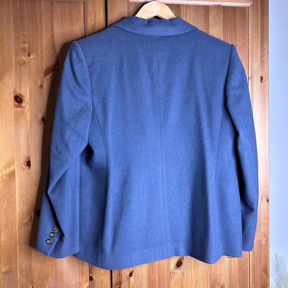 Vintage L.L. Bean Cashmere Wool Blazer Women’s 10P Navy Blue Professional Preppy - Picture 7 of 8
